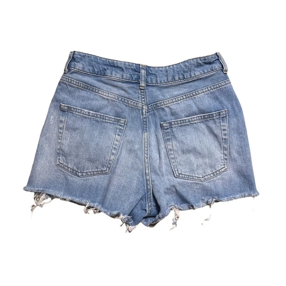 TopShop Moto Mom Distressed Denim Shorts 2